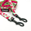 Dog Leash Watermelon width 2 cm wide, black snap hook 7 cm