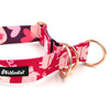 Half-choke collar Piggy in Love, 4 cm wide, medium and big dogs, black extras