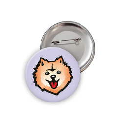Dog Spitz Badge Psiakrew Button Badzyk 25mm