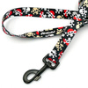 Dog Leash Pirates width 2.5 cm, 1" wide, big black snap hook 8 cm