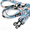 Long Dog Leash Spotted Cow Psiakrew width 2 cm (0.78"), black snap hook 6 cm