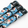 Dog Collar Psiakrew Spotted Cow, 2 cm 0.78"  wide, for smaller dogs black extras