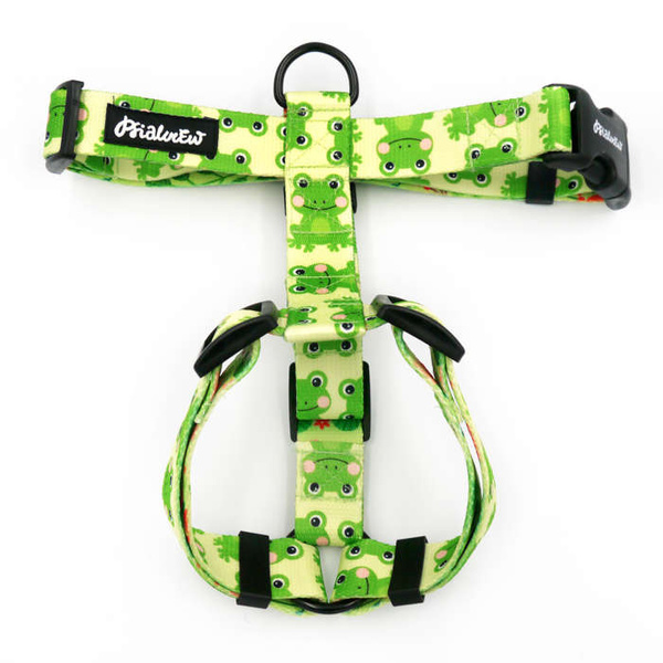Harness for Dog, Model Green Frogs Guard Harness, black extras