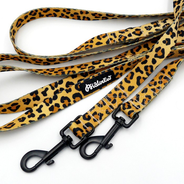 Long Dog Leash Tarzan Psiakrew width 2 cm (0.78"),  black snap hook 7 cm (3,15")