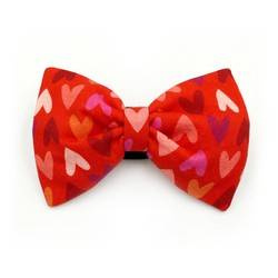 Red bow tie with hearts for the Dog for Valentine's Day, Psiakrew