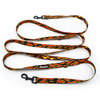 Long Dog Leash Dog on Fire Psiakrew width 2 cm (0.78"), black snap hook 6 cm
