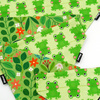 Double-sided bandana for Dog Green Frogs, spring scarf with a tunnel for the collar Psiakrew