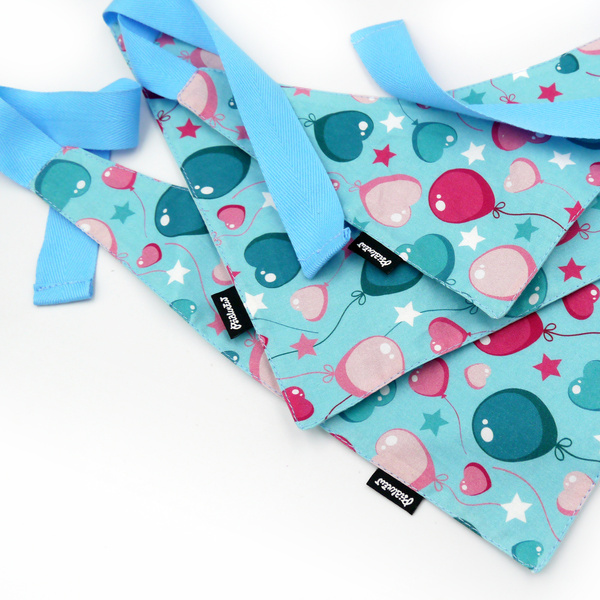 Dog bandana Balloon Love Psiakrew handkerchief style to tie around your pet’s neck