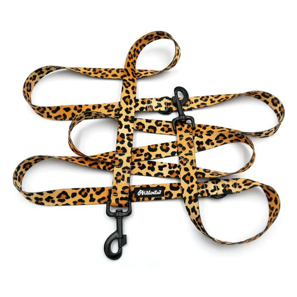 Dog Leash Tarzan width 2.5 cm, 1"  wide, black, big snap hook 8 cm