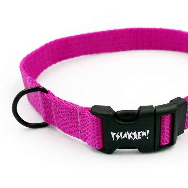 Pink Collar for dog Psiakrew, 2 cm 0.78"  wide, for smaller dogs