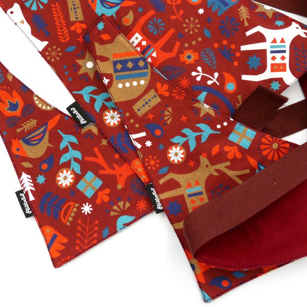Christmas Dog Bandana Winter Folk Dog handkerchief style to tie around your pet’s neck