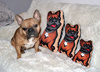 Decorative Dog Pillow Cushion French Bulldog brown cuddly mascot