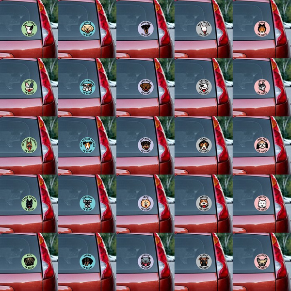 Naklejka Pies Buldog Francuski na samochód auto moto karoserię szybę samochodową