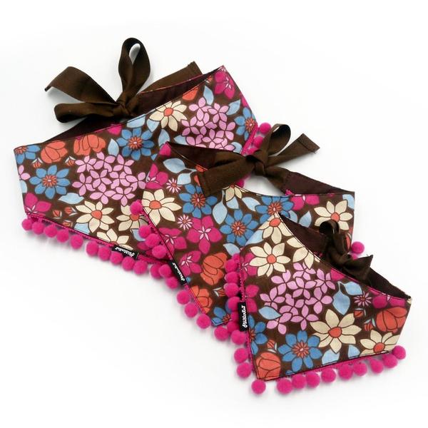 Pink Garden Psiakrew Bandana, gebundenes Taschentuch, Baumwollschal