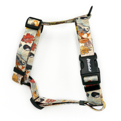 Kleines Guard Hundeschutzgeschirr, Forest Treasures Psiakrew, für kleinere Hunde, 2 cm Band, schwarze Beschläge