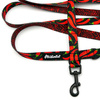 Long Dog Leash Red Hot Chili Psiakrew width 2 cm (0.78"), black snap hook 6 cm