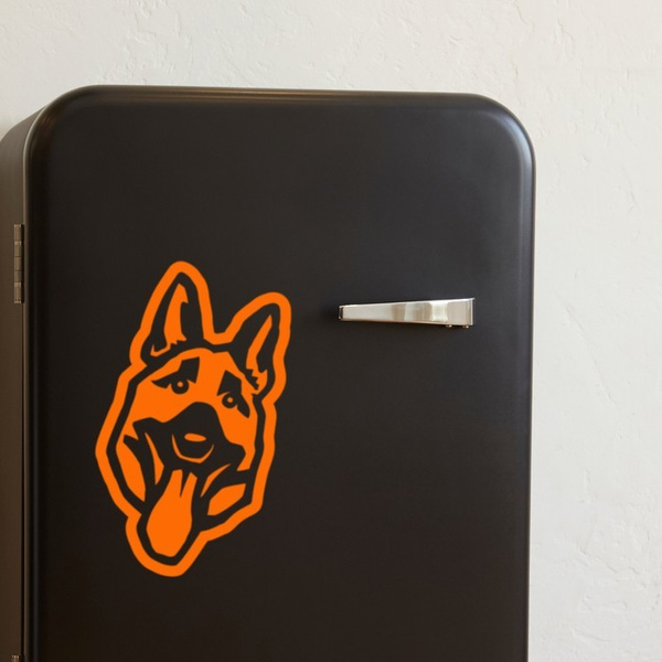 German Shepherd Psiakrew dog car sticker for dark car bodies