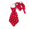 Red Christmas tie with gold stars for a dog Psiakrew