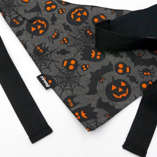 Halloween Gruseliges Hundehalstuch, gebundenes Taschentuch, Baumwollschal