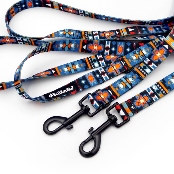 Hundeleine, lang, abnehmbar, verstellbar Sorry Winnetou Psiakrew, Breite 2 cm, Karabiner schwarz 7 cm