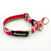 Half-Choke-Halsband Watermelon, 2 cm breit, für kleine Hunde, goldene Accessoires
