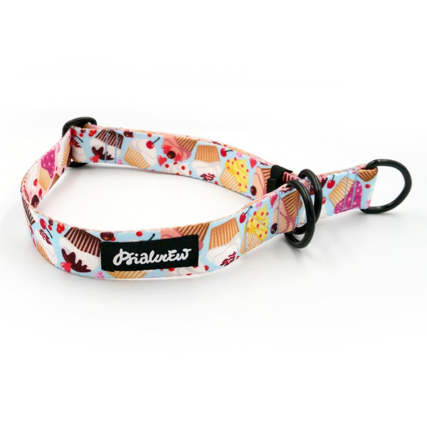 Half-choke collar Hot Sweetness Psiakrew, 2.5 cm wide, medium and big dogs, black extras