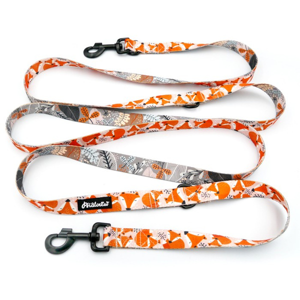 Dog Leash Foxy Lady Psiakrew width 2.5 cm, 1" wide, snap hook black 8cm