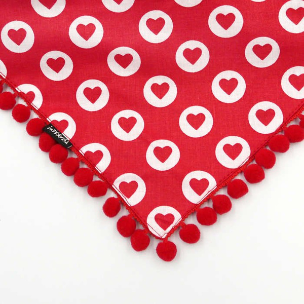 Dog Bandana I Love Psiakrew handkerchief style to tie around your pet’s neck