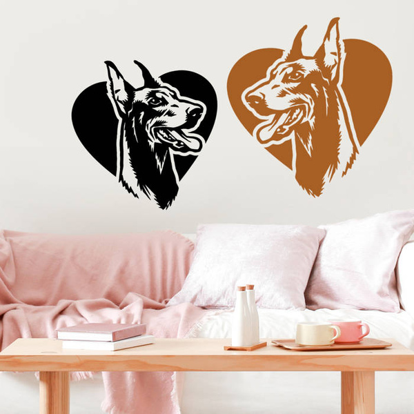Dobermann Love Hund Aufkleber Psiakrew