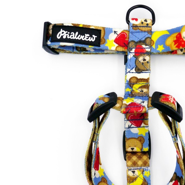 Małe Szelki dla Psa Typu Guard Teddy Bear Psiakrew, taśma 2 cm, okucia czarne