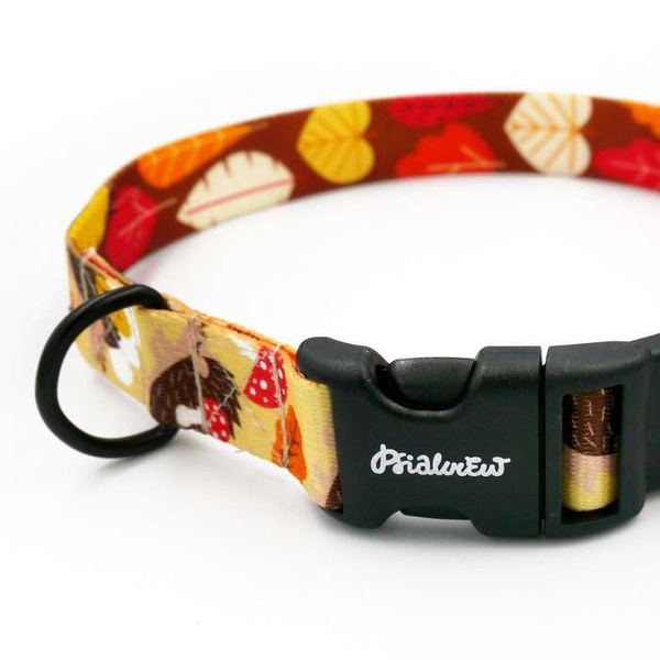 Dog Collar Psiakrew Träumer Igel 2.5 cm, 1" wide black extras