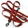 Dog Leash Lumberjack width 2.5 cm, 1"  wide, big black snap hook 8 cm