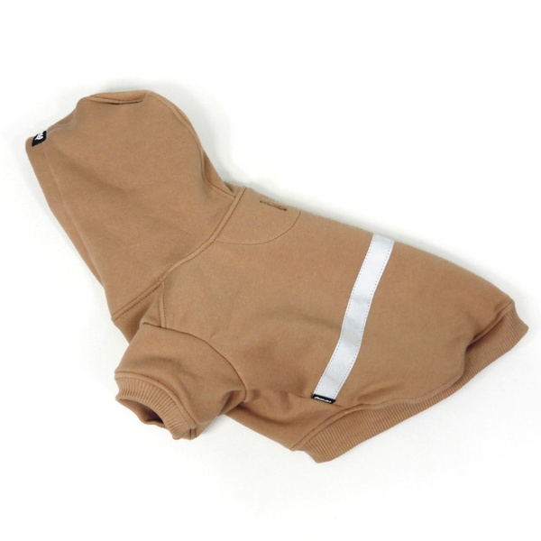 Beige Dog Hoodie Psiakrew, reflective inserts