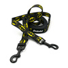 Long Dog Leash Bat Dog width 2 cm (0.78") wide, black snap hook 6 cm