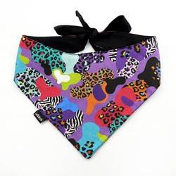 Premium Hundehalstuch Crazy Leopard-Taschentuch zum Binden um den Hals Ihres Haustieres