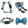 ACCESSORY KIT. Big dog. Psiakrew Spotted Cow Series; Collar, Harness, Leash, Bow Tie