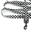 Hundeleine Checker Psiakrew, Breite 2,5 cm, Karabiner 6 cm schwarz