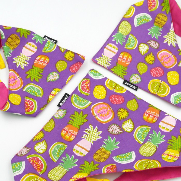 Dog Bandana Pineapple Psiakrew handkerchief style to tie around your pet’s neck