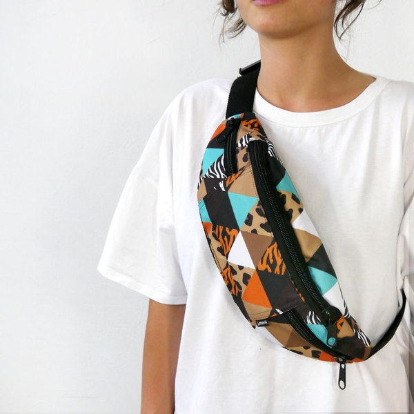 Fanny Pack Hip Bag, Bum Bag Psiakrew, animal pattern Wild Animals