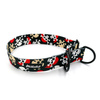 Half-choke collar Pirates, 4 cm wide, medium and big dogs, black extras