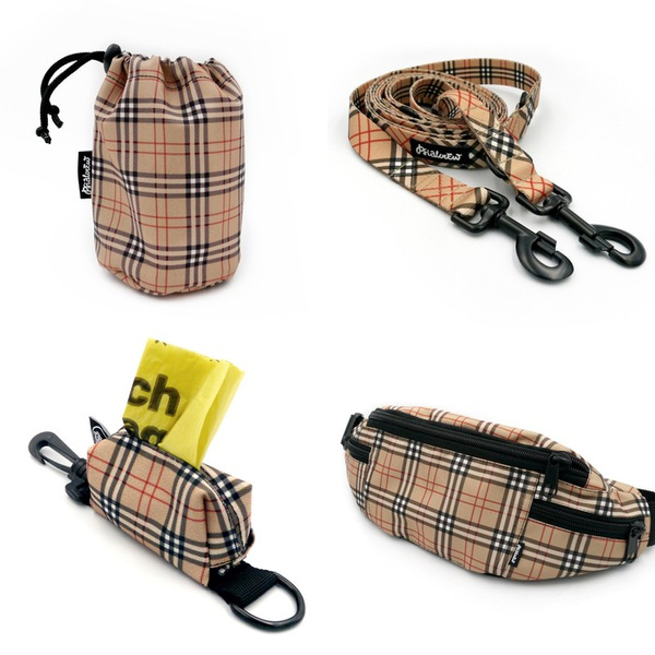 ZUBEHÖRSATZ. Großer Hund. Dogberry Psiakrew - Serie; Sachet, Leine, Etui, Hüfttasche 
