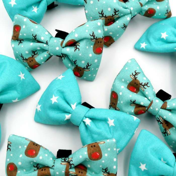 Christmas Dog Bow Tie Cat Pet Collar Decoration Rudolf Reindeer