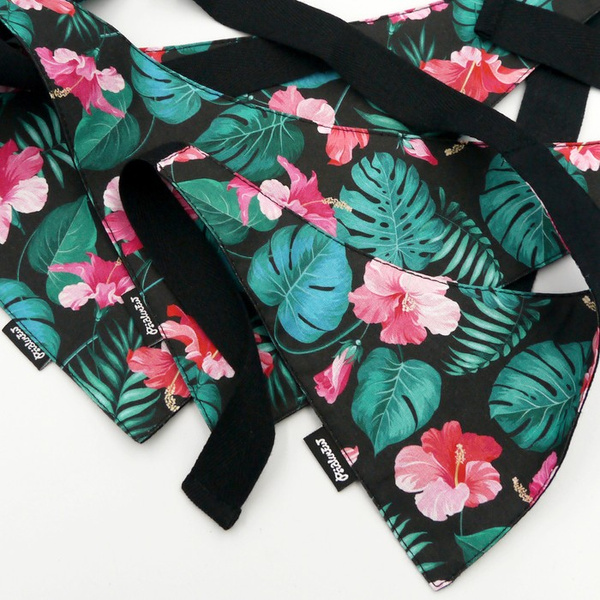 Dog Bandana Tropical Monstera Psiakrew handkerchief style to tie around your pet’s neck