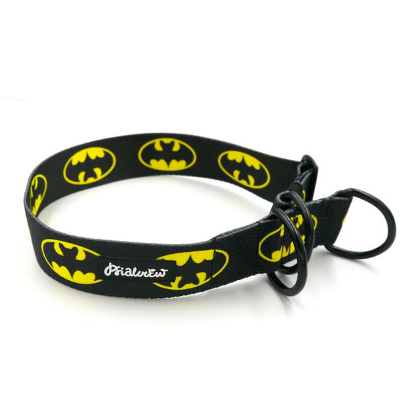 Half-choke collar Batdog, 4 cm wide, big dogs, black extras