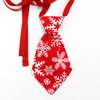 Red Christmas tie with white stars for a dog Psiakrew