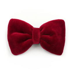 Velvet claret bow tie for a dog an elegant ornament for special occasions, attached to the collar