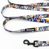 Long Dog Leash Día de los Muertos Psiakrew width 2 cm (0.78"), black snap hook 6 cm