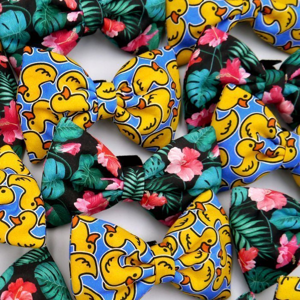 Dog Bow Tie Ducky Duck, Pet Bow Tie, Bowtie, Collar Attachment