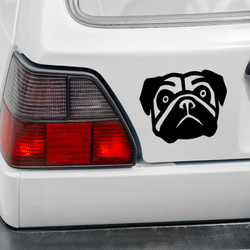 Pug Psiakrew dog car sticker for light car bodies
