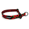 Half-choke collar Red Hot Chili, 2.5 cm wide, medium and big dogs, black extras